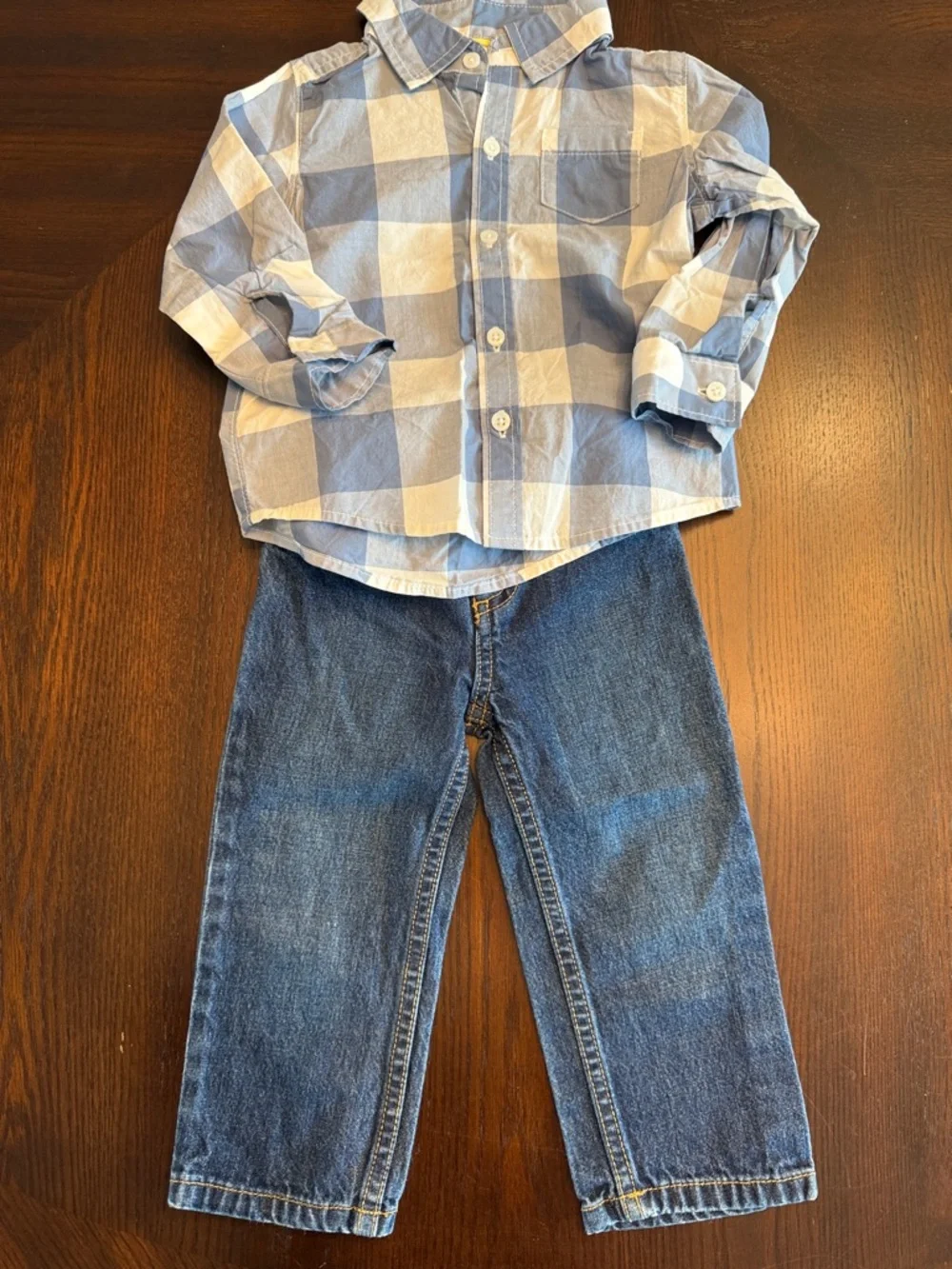 Carter's Baby Boy Plaid Shirt & Jeans Outfit Set 18M